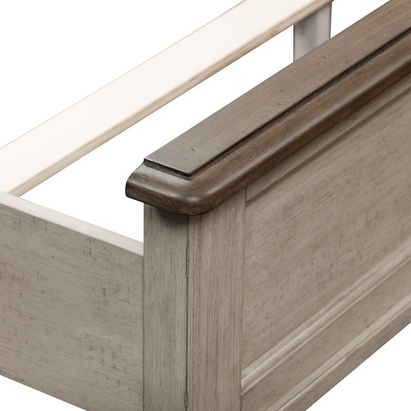Ivy Hollow Weathered Linen Finish Queen Mantle Bed