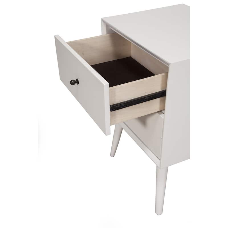 Century Modern Wood 2 Drawer Nightstand