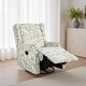 preview thumbnail 21 of 102, 29'' W Pattern Floral Swivel Manual Push Back Recliner Glider Chair Rococo Green