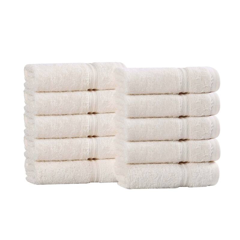 Superior Heritage Egyptian Cotton Absorbent Face Towel Set of 10