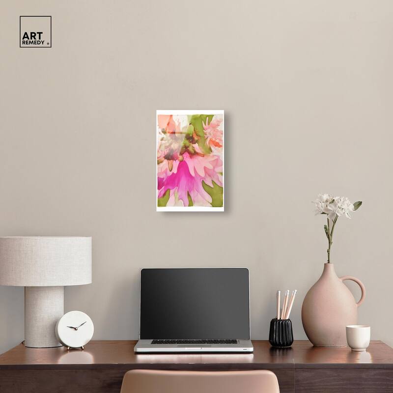 Vibrant Fluidity Floral I Acrylic by Art Remedy, Ready to Hang