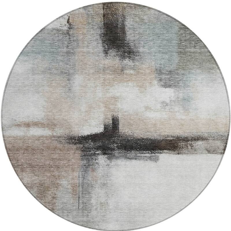 HomeRoots Abstract Transitional Rectangle Outdoor Rug