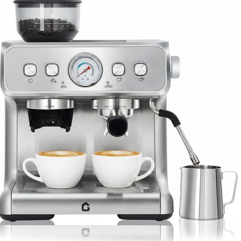 Espresso Machine, with Grinder - Silver