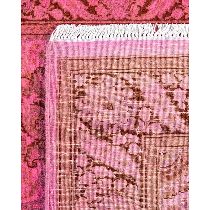 Fine Vibrance, One-of-a-Kind Hand-Knotted Runner Rug - Pink, 2' 7" x 13' 10" - 2' 7" x 13' 10"