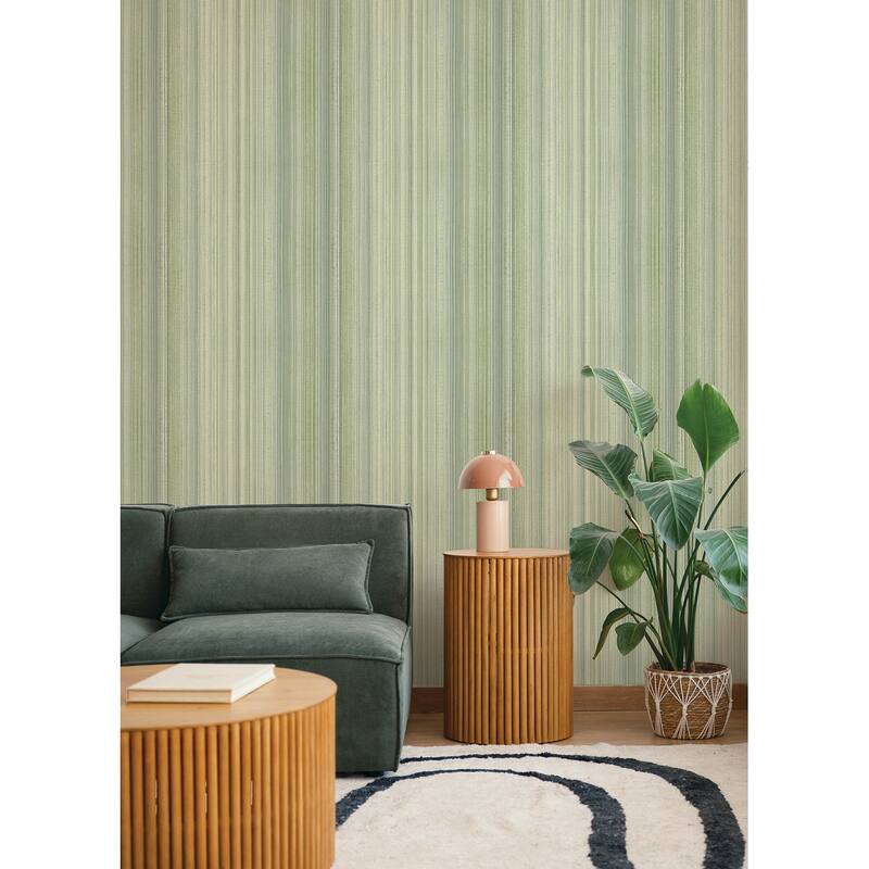 A-Street Prints Elan Sea Green Ombre Stripe Wallpaper