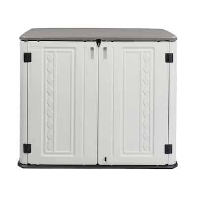 250 Gallons White HDPE Courtyard Storage Box - N/A