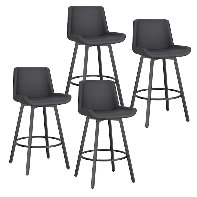 Modern 26" Counter Stool with Swivel, Set of 4