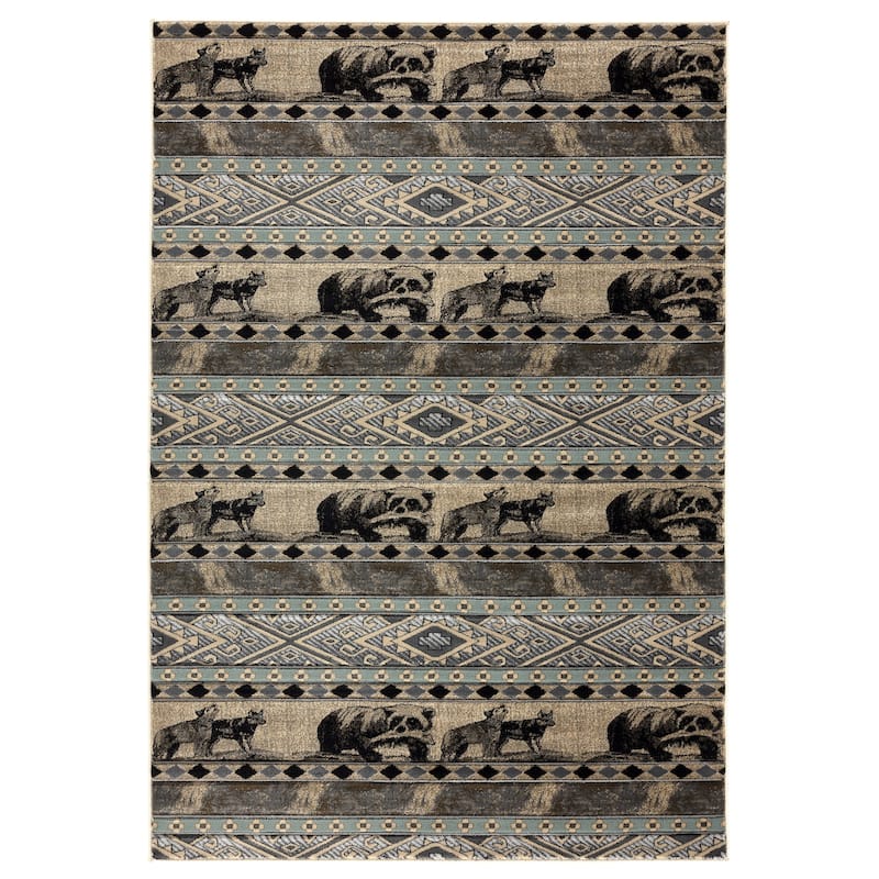Wild Life Collection Cream/Beige Area Rug
