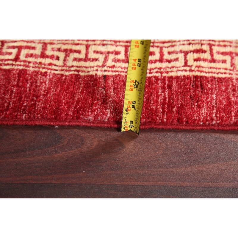 Bordered Gabbeh Kashkoli Oriental Runner Rug Hand-knotted Wool Carpet - 2'7" x 8'10"