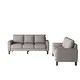 preview thumbnail 24 of 23, 2 Piece Sofa Sets with Solid Wood Legs & Storage, Modern Upholstered 3-Seat Sofa Loveseat Couch Set Furniture for Living Room