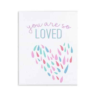 Stupell So Loved Abstract Heart Wall Plaque Art Design By Kim Allen