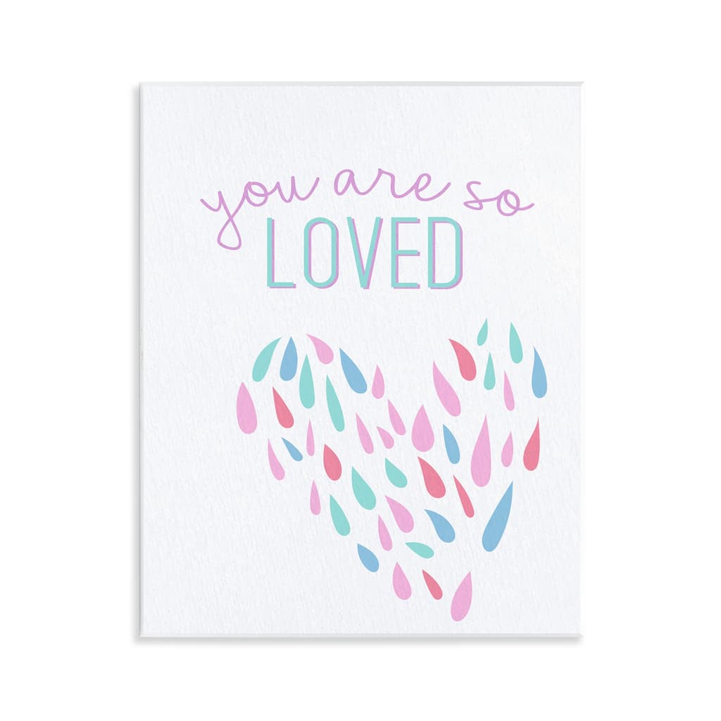 Stupell So Loved Abstract Heart Wall Plaque Art Design By Kim Allen
