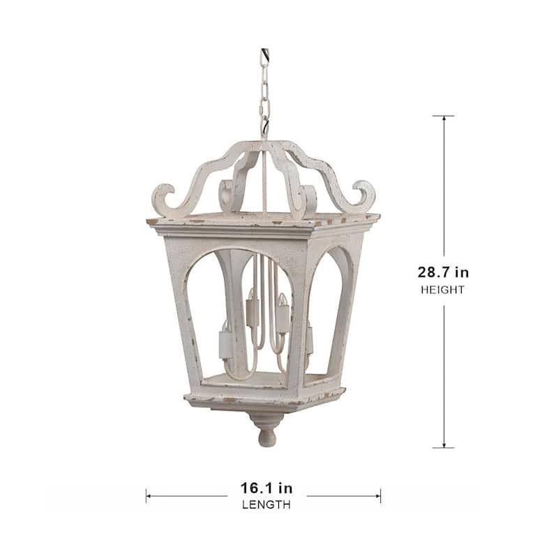 4 - Light Wood Chandelier