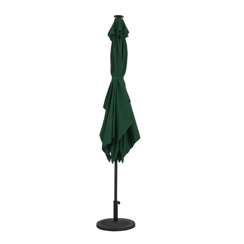Island Umbrella Nassau 6.5-ft x 10-ft Rectangular Market Umbrella with LED Bulb Lights - Breez-Tex Canopy