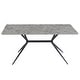 preview thumbnail 76 of 131, Elega Modern Sintered Stone Dining Table Modern Trestle Base Powder-Coated Steel Frame Kitchen Table - 47"-71"