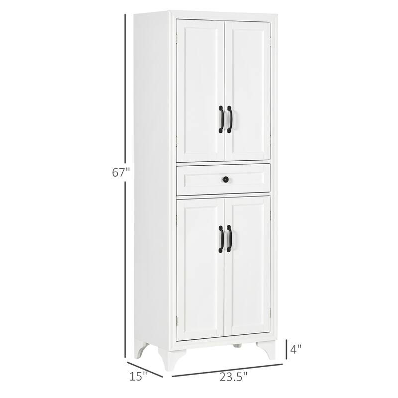 67" Tall Freestanding Kitchen Pantry Cabinet