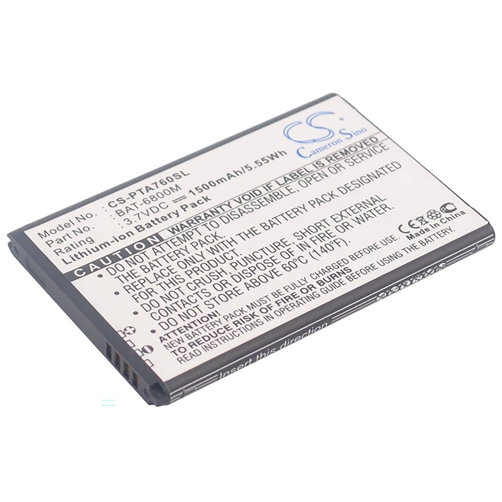 Battery for Sky IM-A760 IM-A760s IM-A770k IM-A780L Pantech BAT-6800M CS-PTA760SL - Black