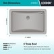 preview thumbnail 3 of 4, Lexicon 21" Dual Mount Quartz Platinum Composite Rectangle Vanity Bathroom Sink in Galaxy Concrete LP-V214-C