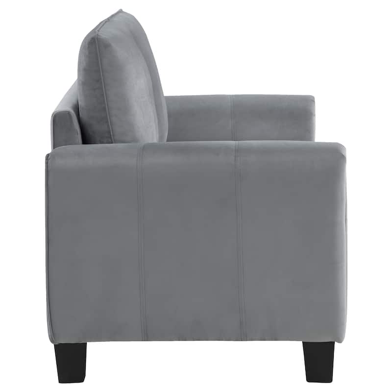 Davis Traditional Upholstered Rolled Arm Sofa Grey