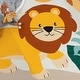 preview thumbnail 6 of 5, Kids Rug Play-Mat with Giraffe Lion & Monkey in Beige