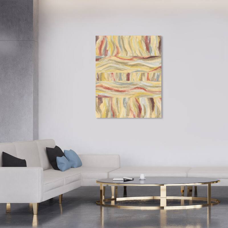 Wynwood Studio Canvas Abstract Colors of Sands White Modern & Contemporary Wall Art Canvas Print - 30 x 36