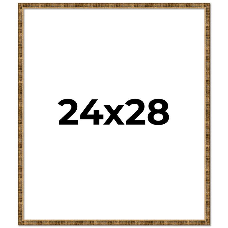 24x28 Frame Gold Solid Wood Picture Frame - Complete Modern Photo