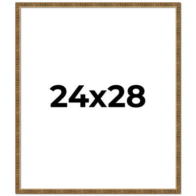 24x28 Frame Gold Solid Wood Picture Frame - Complete Modern Photo