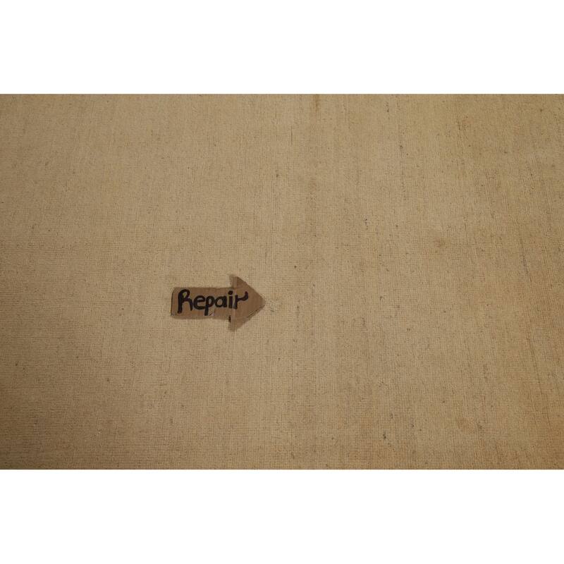 Solid Gabbeh Oriental Foyer Rug Handmade Wool Carpet - 3'3"x 4'11"