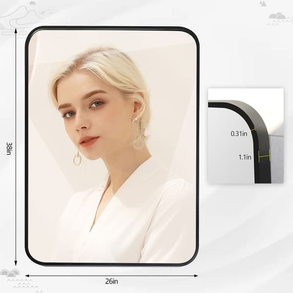 Wall Mounted Bathroom Mirror with Round Corner Bed Bath & Beyond