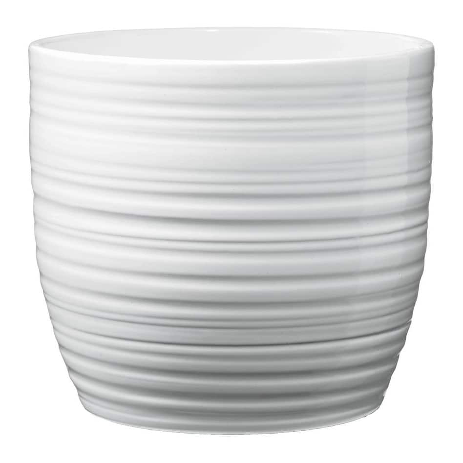 6.3" Ceramic Bergamo Indoor Plant Pots - White or Red
