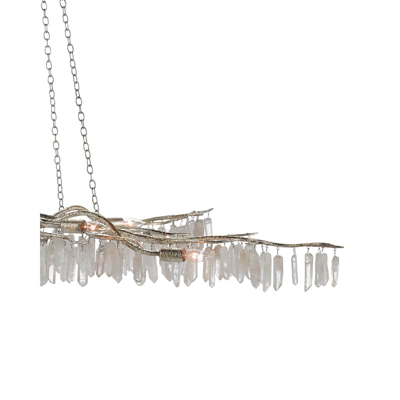 Currey & Company Forest Light Silver Chandelier - 8"h x 62"dia