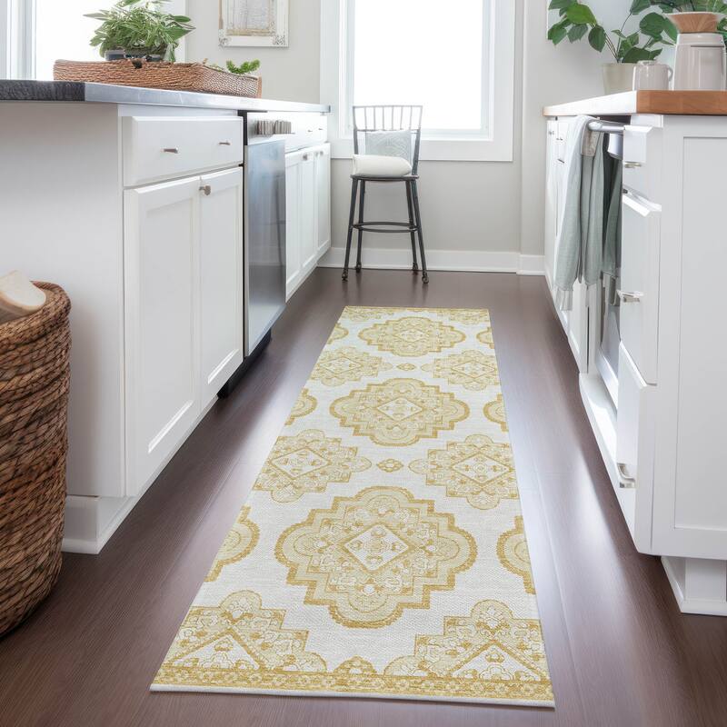 Machine Washable Indoor/ Outdoor Chantille Moroccan Boho Rug