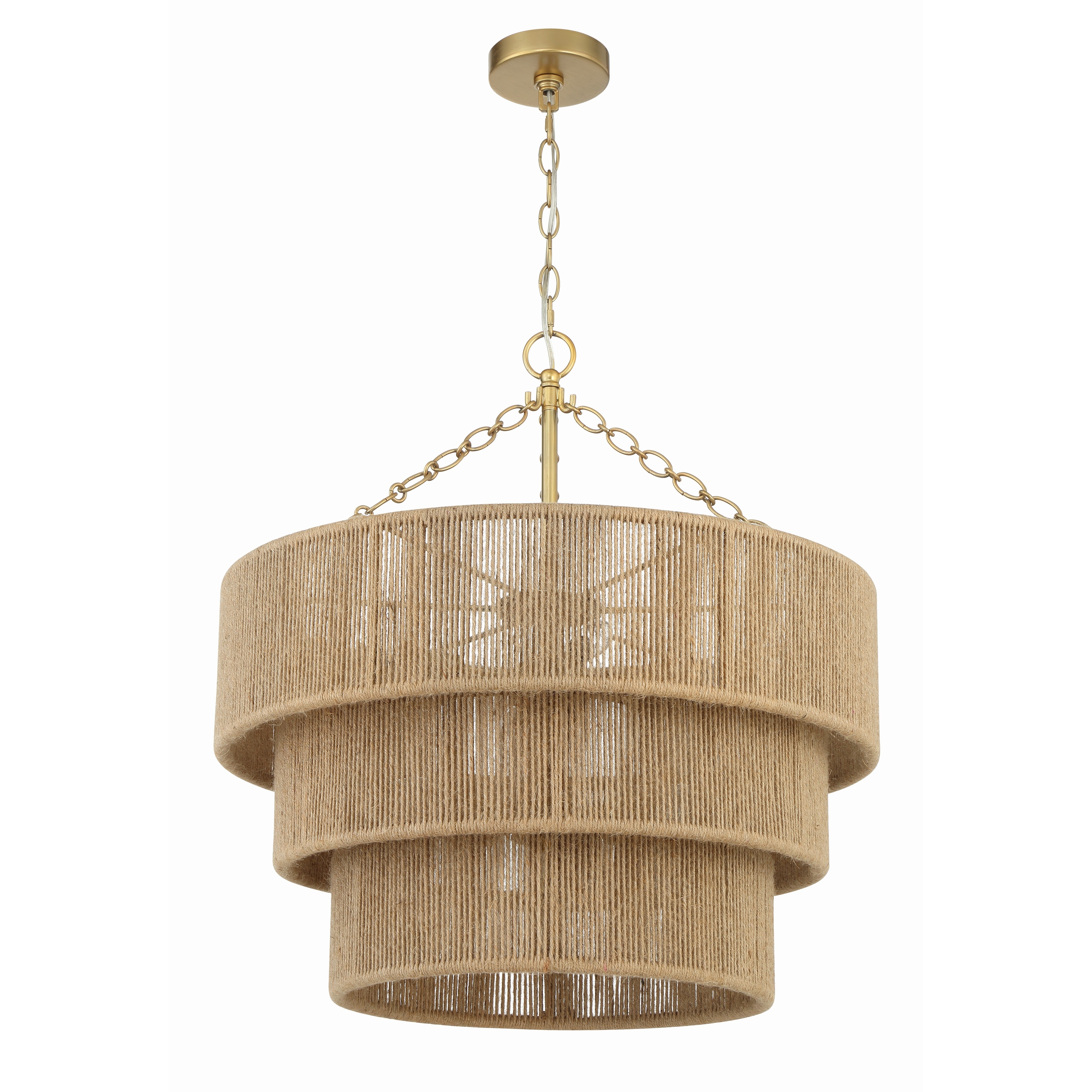Shyla 10 Light Soft Gold Chandelier - 24"W x 25.5"H x 24"D