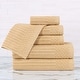 preview thumbnail 20 of 97, Superior Soho Ribbed Cotton 6-Piece Assorted Towel Set Gold