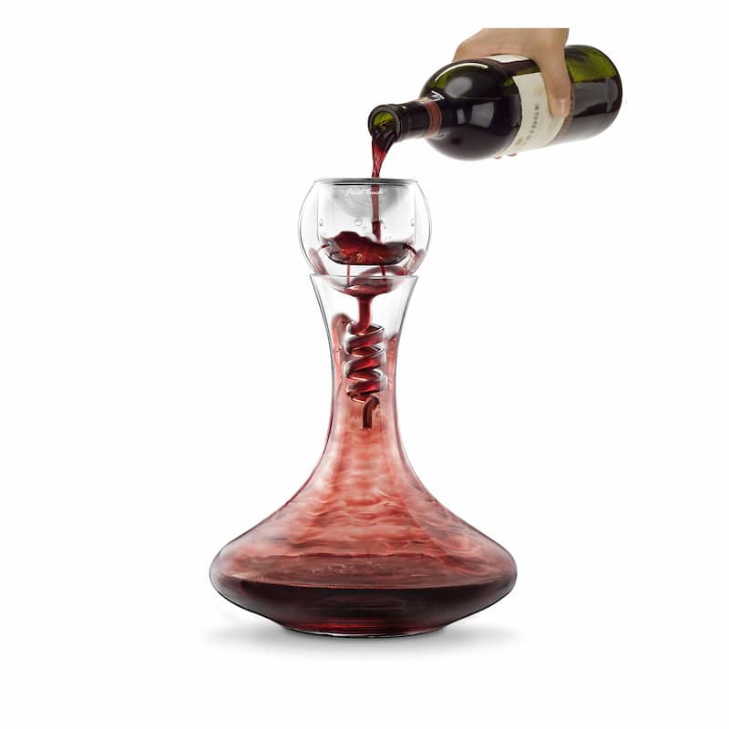 Final Touch Twister Glass Aerator and Decanter Set - 25.4 oz - 25.4 oz - Clear