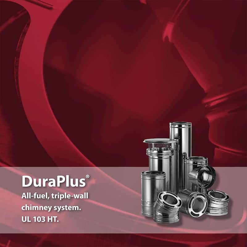 DuraVent DuraPlus 24 x 6 Inch Galvanized Steel Triple Wall Stove Pipe, Silver - 11.6