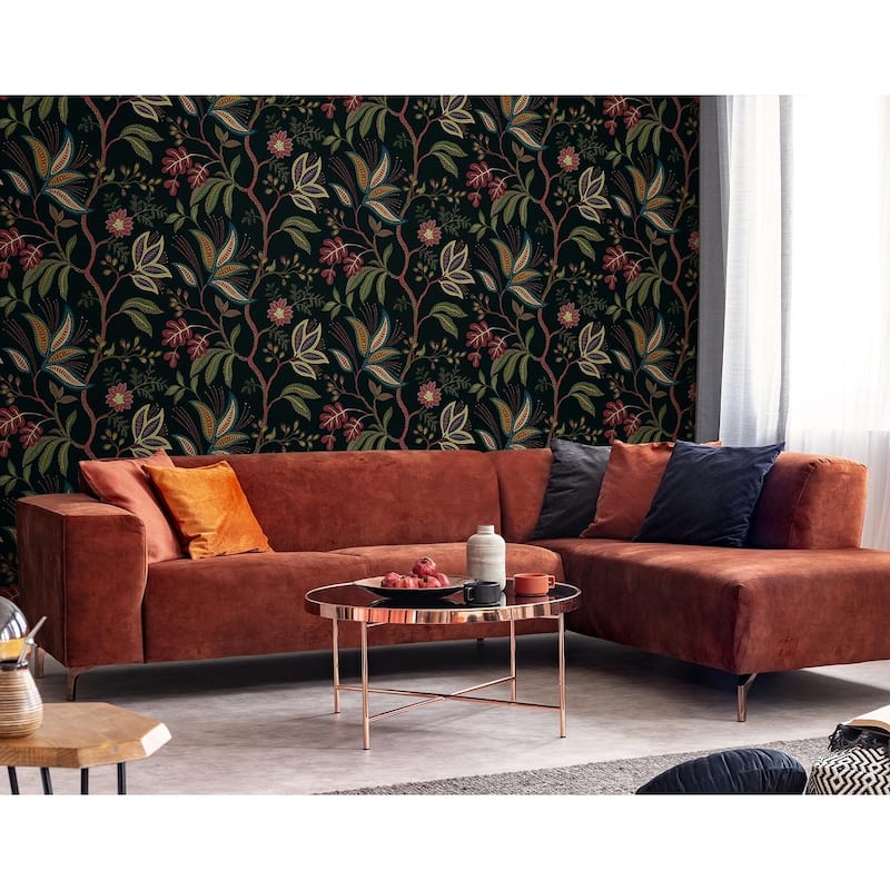 NextWall Forest Flourish Peel and Stick Wallpaper