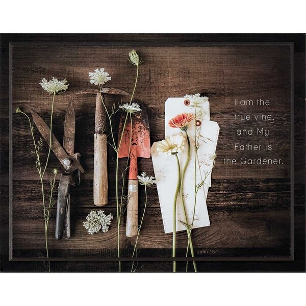 I Am The True Vine John 15:1 Brown Wood Plaque 11" x 14" - other-frame-size
