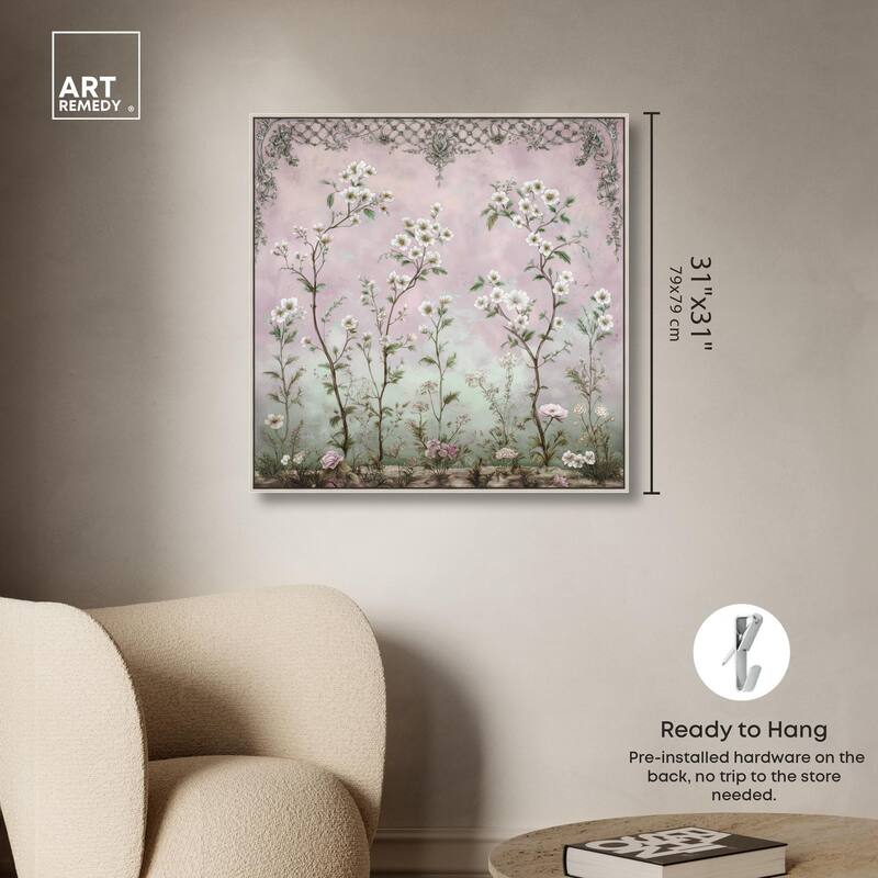 Floral Frieze in Fade Canvas by Art Remedy