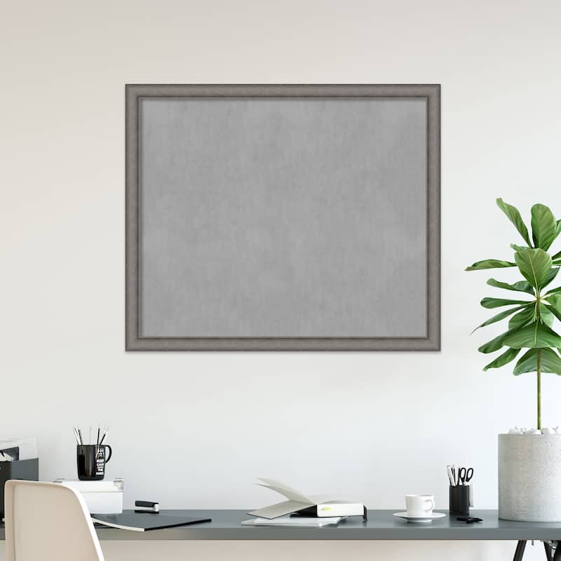 Amanti Art Burnished Concrete Framed Magnetic Board