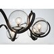 preview thumbnail 3 of 2, Curlicue 8-light 35" Wide Steel Pendant - black / polished nickel