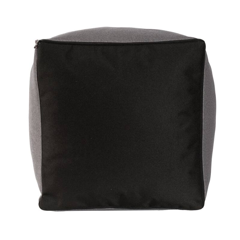 Qiviut Gray Square Pouf