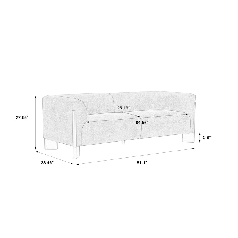 Modern Loveseat Sofa/ Arm Accent Chair for Living Room