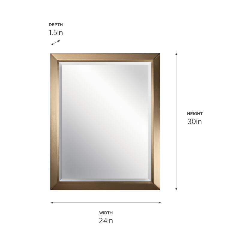 Kichler Lighting 24 in. Champagne Bronze Gold Rectangular Mirror - Champagne Bronze