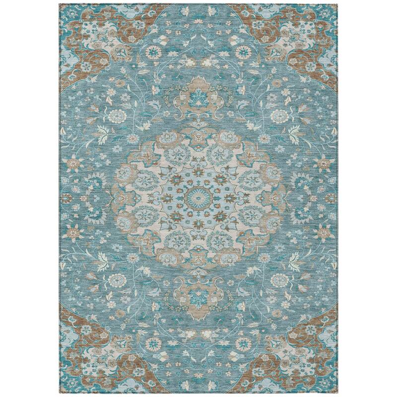 Machine Washable Indoor/ Outdoor Global Eckley Chantille Rug