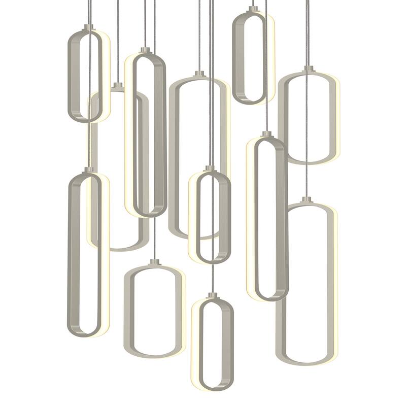 AFX SIEP99LAJD1RND12 Pendant 18" Wide LED Multi Light Pendant - Painted Nickel