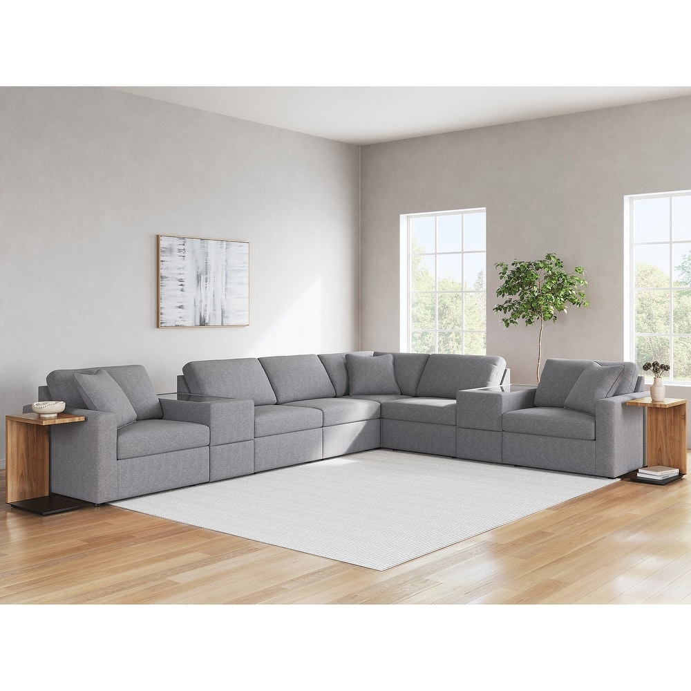 Signature Design by Ashley Modmax 8-Piece Sectional with Storage Consoles - 156" W x 124" D x 36" H