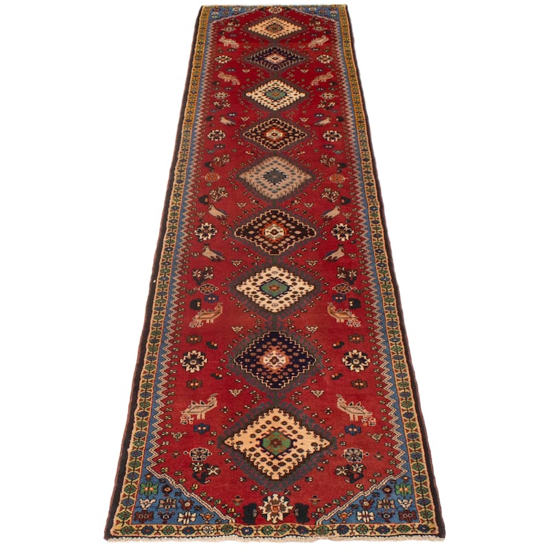 ECARPETGALLERY Hand-knotted Kayseri Vintage Red Wool Rug - 2'11 x 12'8