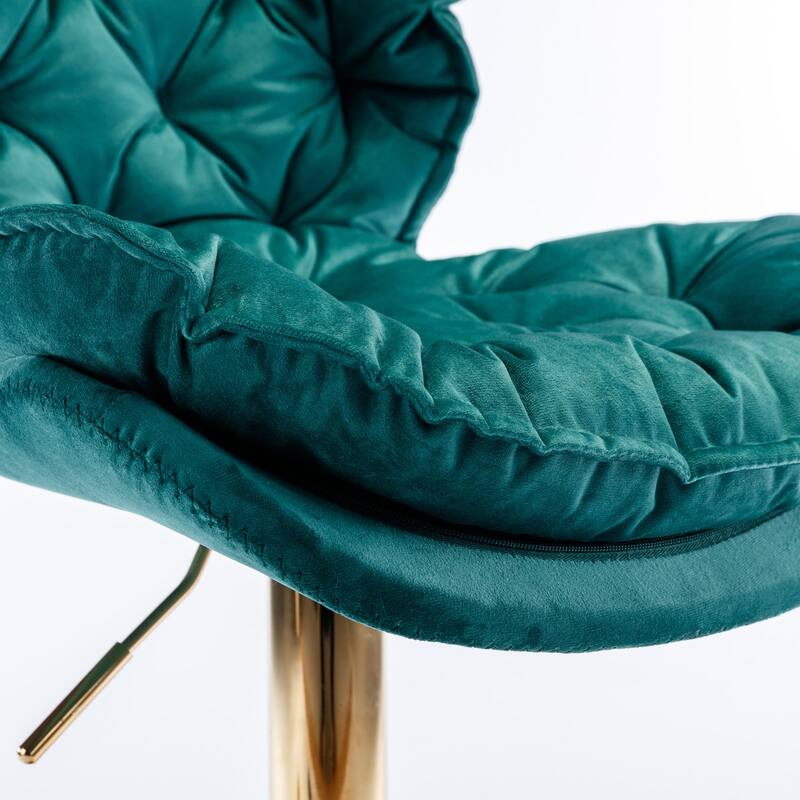 Velvet Counter Adjustable Barstools Modern Dining Bar Chairs
