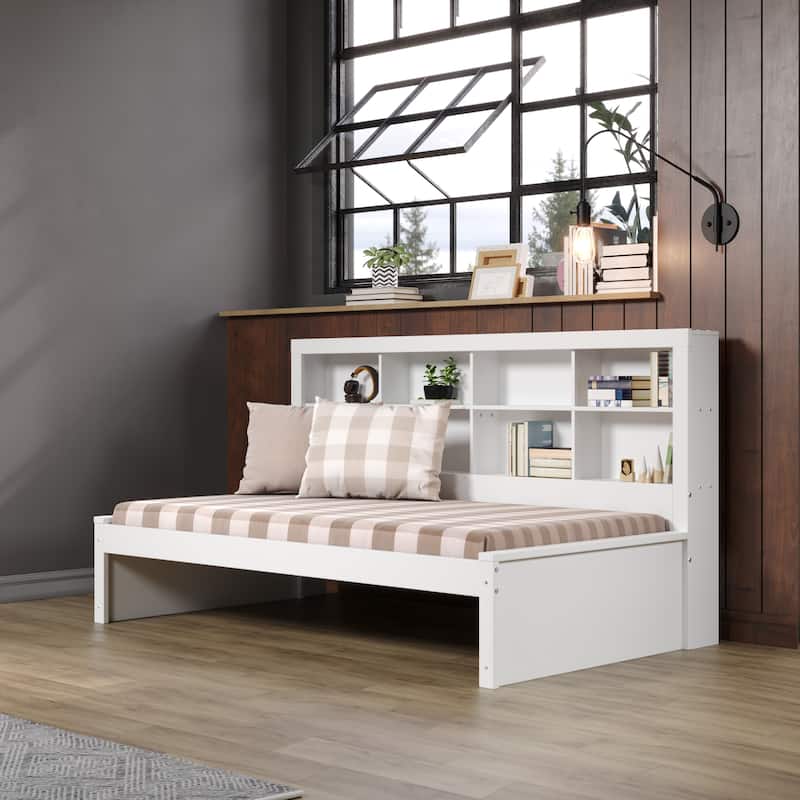 Twin Bookcase Daybed in White